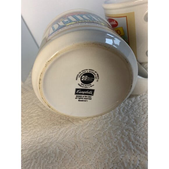 Cambell's Soup label soup cup bowl set of 2 by Houston Harvest 2005 - Picture 7 of 11